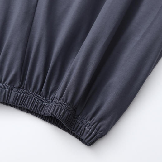 芬腾新款男士睡衣夏季短袖长裤圆领套头纯棉字母透气家居服套装 商品图4