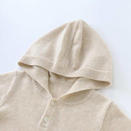 高定系列英氏儿童卫衣连帽休闲外套保暖羊绒羊毛衫YRTAJ32413A 商品图2