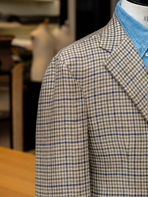 Orazio Luciano 米色格纹单西 商品图5