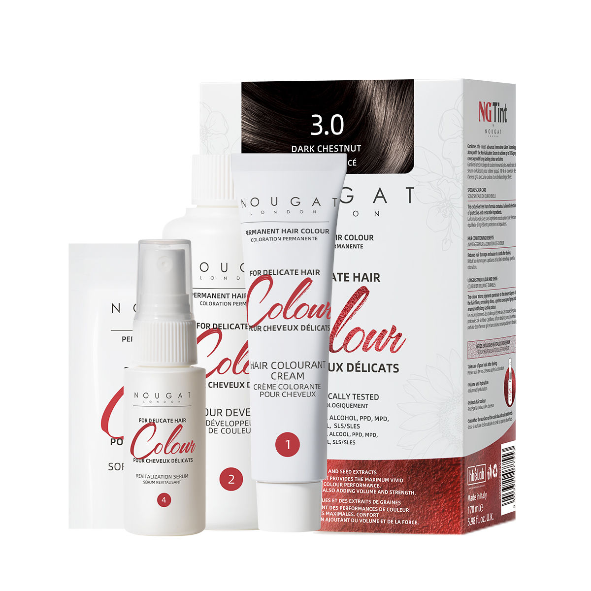 NOUGAT敦集染发膏170mL 意大利进口 第6代新技术 无氨无对苯二胺