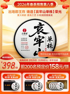 【哀牢山单株】2026年春茶预售0利润引爆茶圈，性价比之巅百元价格千元品质，秘境深处古树茶357克/饼