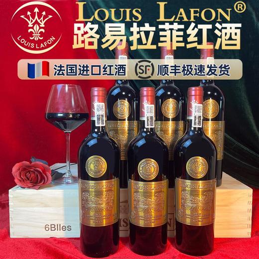 LOUIS LAFON法国路易拉菲金标干红葡萄酒礼盒装整箱6瓶过节送礼红酒 商品图0