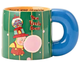 吉姆-绿色泡泡糖星星人胖胖杯-580毫升bj