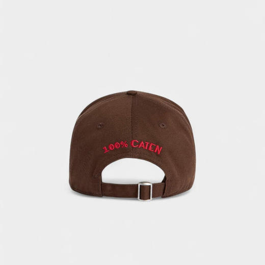 DSQUARED2 中性徽标贴片刺绣棉质棒球帽 棕色 BCM0419 05C00001 5080 商品图1