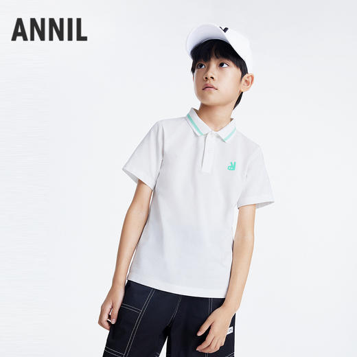 男童翻领短袖针织衫夏季新款安奈儿童装EB621697 商品图2