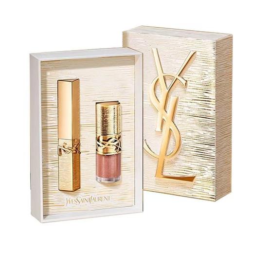 【节日礼盒】YSL/圣罗兰 奢金节日限定口红正装 套装小金条#1936正装2.2g+唇膏唇冻#12正装6ml  -w 商品图8