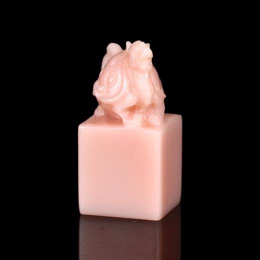 孤品17829云南粉冻神龟钮方章名章长寿顽强智慧吉祥2.0*2.0*4.1cm 商品图3