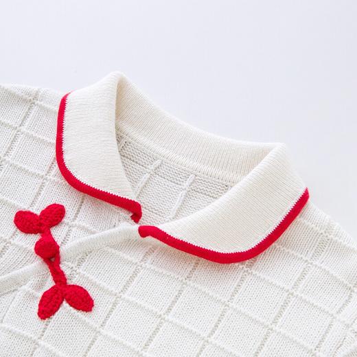 英氏女童女宝秋冬中国风针织衫毛线衣兔年新年装毛衣YRTAJ42340A 商品图1