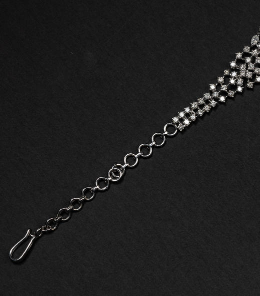 独角鹿西洋古董20世纪法国出品装饰艺术时期风格18K白金镶嵌钻石项链 商品图6