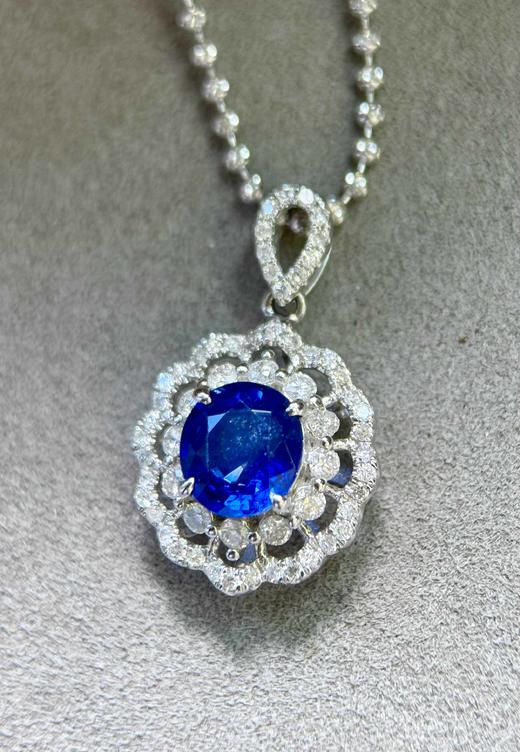 1.32ct刻面蓝宝石吊坠 商品图2