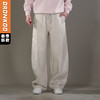 DRONKOO 2026 抽绳半松紧满幅不规则竖纹喷色做旧中厚休闲长裤 商品缩略图0