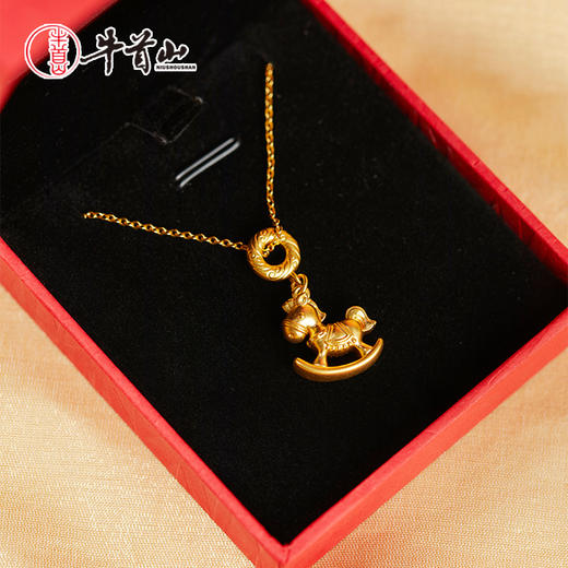 牛首山文创马到成功足金吊坠吉祥如意黄金饰品送礼佳品 商品图4