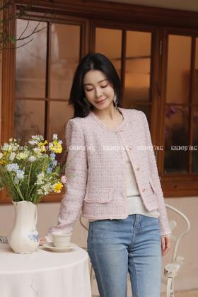 【门店同款】ENJOY春季“柔光芳序”浅苏雾紫小香外套 169250179