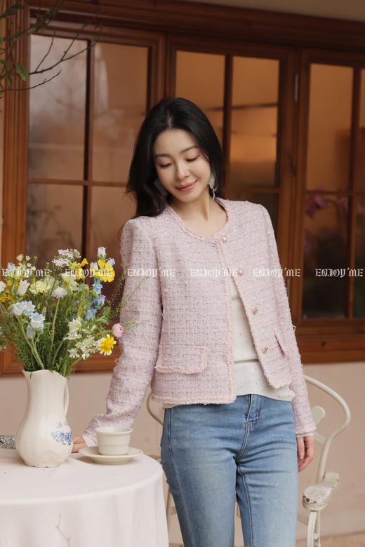 【门店同款】ENJOY春季“柔光芳序”浅苏雾紫小香外套 169250179 商品图0