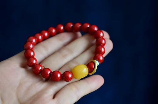 【新年上新】“朱”事顺利 朱砂蜜蜡手串 CF 商品图1