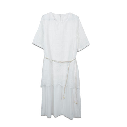 气质温柔镂空绣花连衣裙-纪念日百货门店同款169604230 商品图4