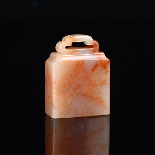 孤品17806老挝石粉冻如意钮扁章闲章2.6*1.2*3.5cm 商品图3