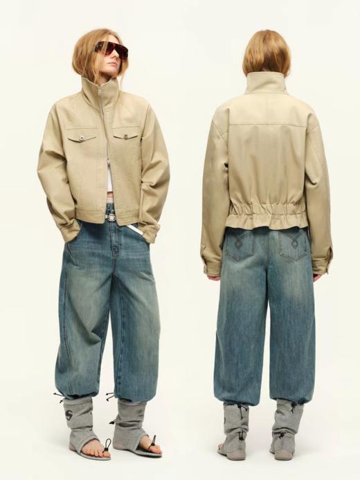 出逃赤岗西/C26SSW171/复古卡其色廓形外套 商品图3