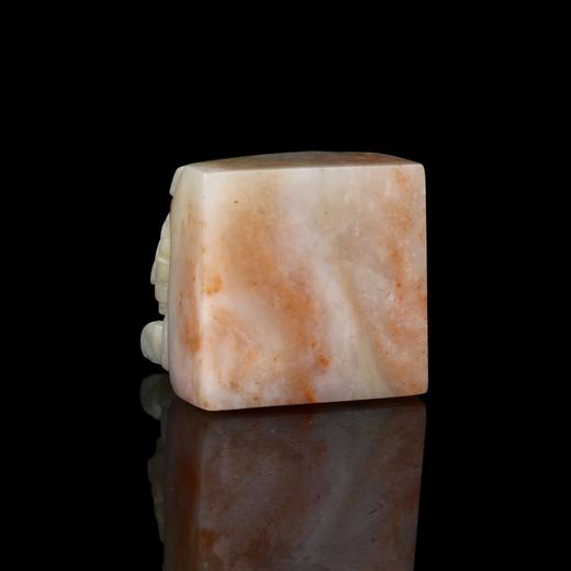 孤品17832老挝石桃花粉鱼钮年年有鱼大方章玺章3.7*3.7*4.5cm 商品图4