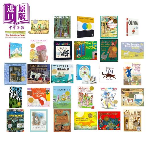 预售 【中商原版】凯迪克获奖图书精选 共30册 英文原版 名家大师图画故事书 儿童绘本读物 晚安月亮 玛德琳 进口童书 3-6-12岁 商品图0