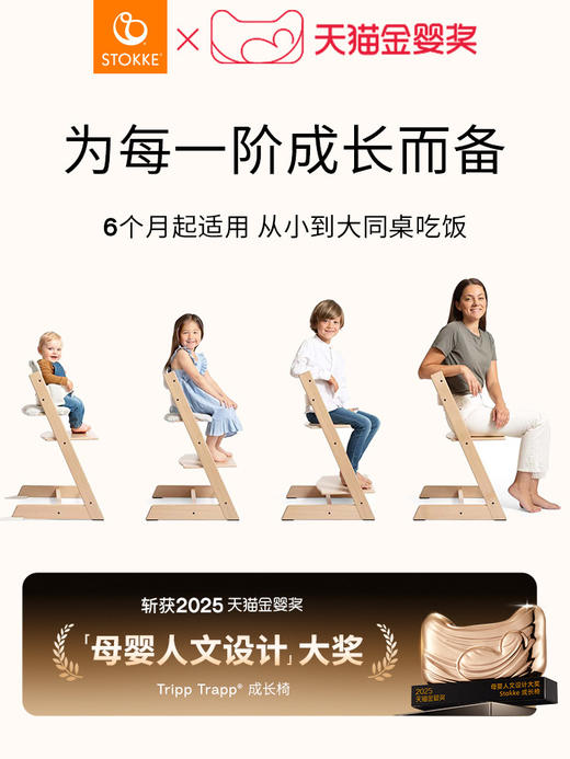 【杨祐宁同款】StokkeTrippTrapp源自欧洲儿童成长椅宝宝桌椅餐椅100136 商品图3