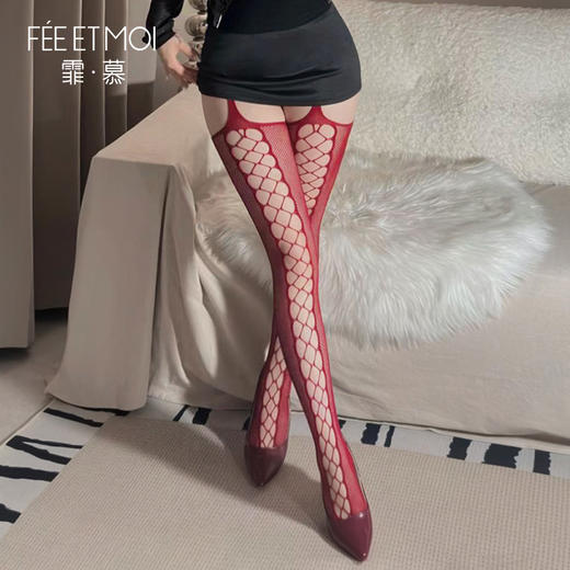 霏慕御姐欲网镂空调情吊带袜7324 商品图2