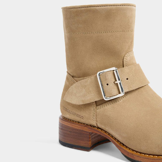 DSQUARED2 男士带扣式绑带suede皮 Harley 中靴 棕色 ABM0167 01503520 5076 商品图3