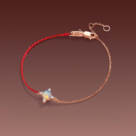 ［C+Vogues系列］18K金钻石欧珀红绳手链#小结悦 商品图1