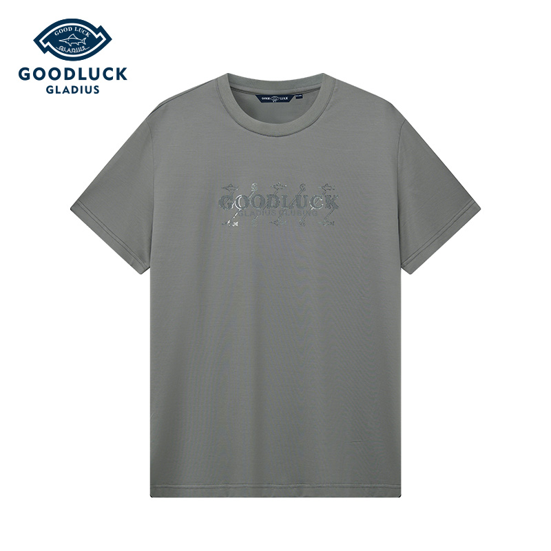 【抗起球】德鲨白色短袖圆领T恤男2026夏季新款百搭打底衫