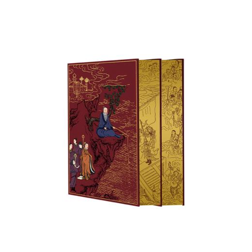 【限量珍藏版】全图足本《封神演义》，红色荷兰进口漆布，书口三面鎏金+丝印图案 商品图3