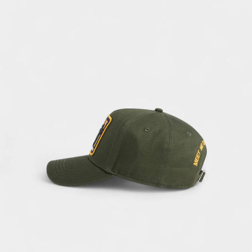 DSQUARED2 中性徽标贴片刺绣棉质棒球帽 军绿色 BCM0037 05C00001 8066 商品图2