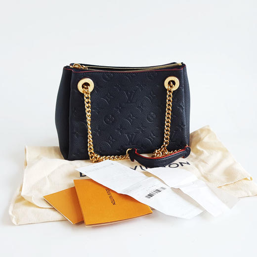 【95新】LV路易威登M43750深蓝色全皮Surene bb链条包单肩包女士090226NJM07 商品图1