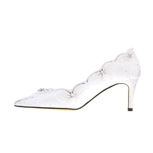 sheme原创设计蝶舞飞扬系列串珠蝴蝶刺绣点缀优雅时尚中跟女士单鞋可定 商品图6