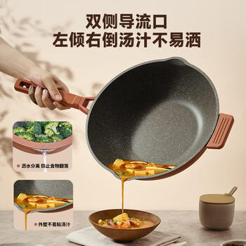 苏泊尔（SUPOR）有钛不粘锅轻铸耐磨抗菌少油烟炒菜锅电磁炉燃气灶通用 EC28AKJ01 /厨具 /烹饪锅具 /炒锅 商品图3