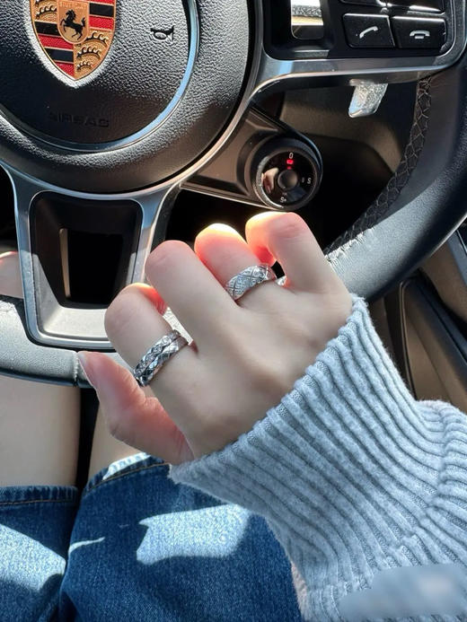 Chanel coco crush 白金色 18k 窄版 戒指 商品图2