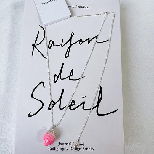 粉色草莓长链吊坠项链-纪念日百货门店同款169246305 商品图4