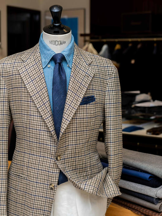 Orazio Luciano 米色格纹单西 商品图2