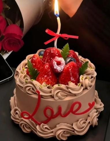 4寸动物奶情人节蛋糕 商品图2