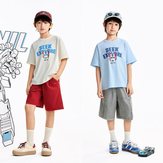 男童圆领短袖针织衫夏季新款安奈儿童装EB621651 商品图3