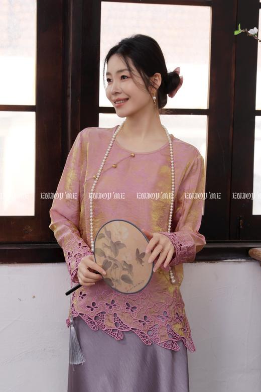 【门店同款】ENJOY春季“画中行”兰枝玉树中式上衣 169599944 商品图3