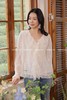 【门店同款】ENJOY春季“柔光芳序”荷叶边刺绣上衣 169743248 商品缩略图0