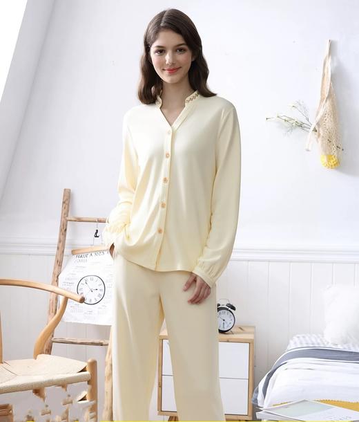【云暖绒】SCHIESSER德国舒雅女长袖长裤套装保暖面料睡衣31/25710H 商品图0