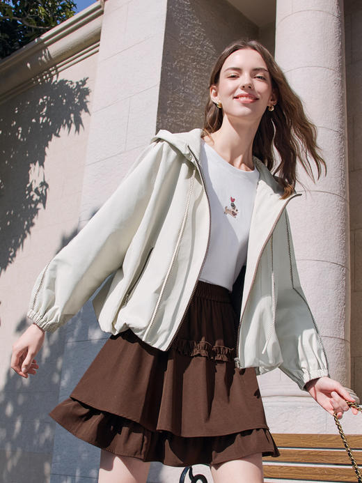 【百图lulu定制】【飞行员外套】高含棉量  轻便透气  连帽 外套夹克 商品图1