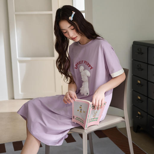 95%棉 可爱风卡通印花睡裙 A-6107 芬腾 商品图2