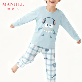 【商场同款】熳洁儿 男童家居服长袖长裤套装印花棉95棉26203760