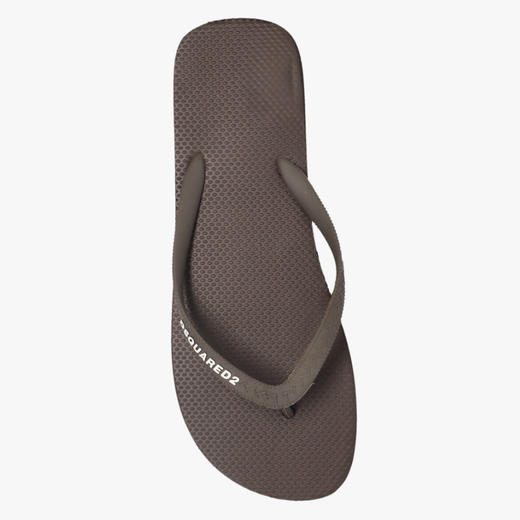 DSQUARED2 男士字母徽标贴片人字拖鞋 棕色 FFM0001 17200001 5073 商品图3