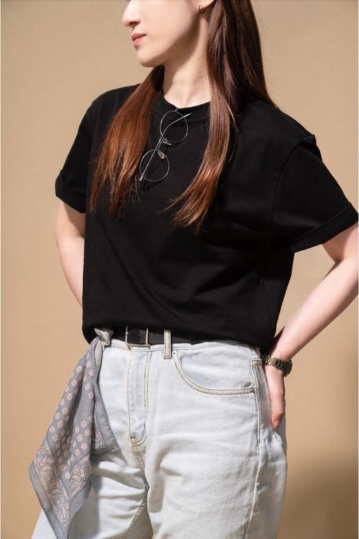 【成人款】高定新疆长绒棉T恤（舒适白、自在黑）-先先生生 商品图3