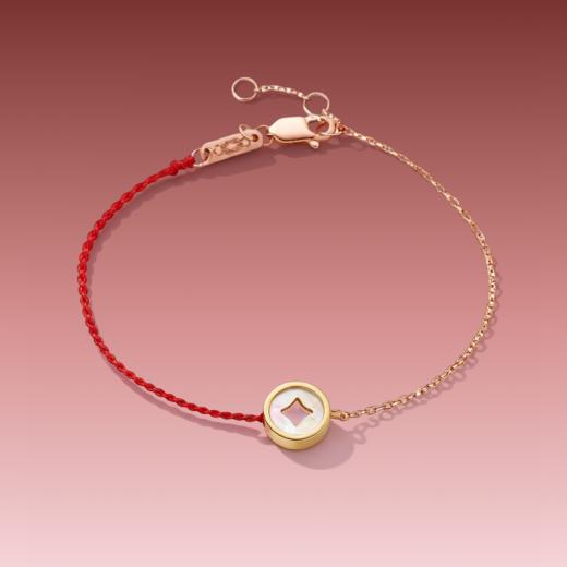 ［C+Vogues系列］18K金贝母红绳手链#小结悦 商品图1