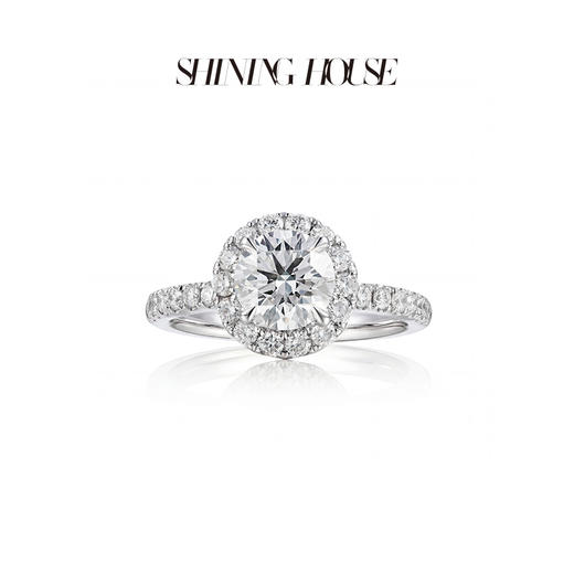 告白·Shining系列 ShiningHouse[培育] 18k金钻石戒指 圆形1克拉钻人工真钻人造钻石K金戒指设计感简约钻石戒指悦己送礼臻选【此商品不支持7天无理由退货退款】 商品图2