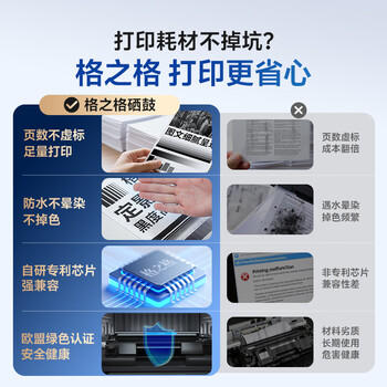 格之格m232dw硒鼓 适用惠普137a硒鼓适用hp233dw m233sdw m233sdn打印机墨盒 w1370a硒鼓无芯片易加粉双支装 商品图2